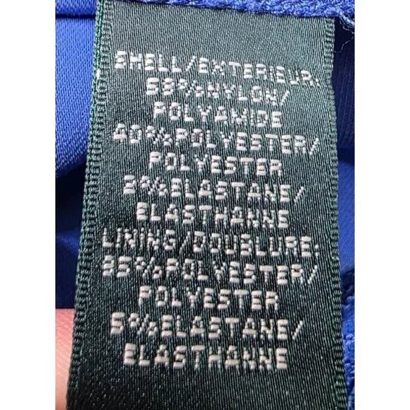 LAUREN RALPH LAUREN Womens Sheath Knee Length Dress Size 10 Navy Blue Lace - Picture 15 of 16